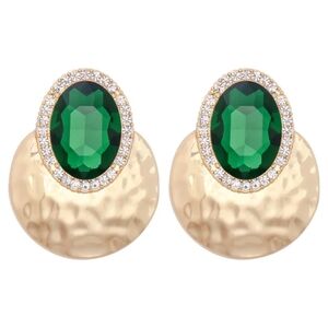 Green & Gold Statement Earrings- NWT